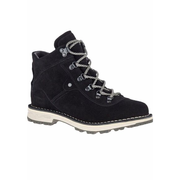 Merrell Sugarbush Lace-up Waterproof Boots‎ Sz 6 M NEW Black Suede Leather
